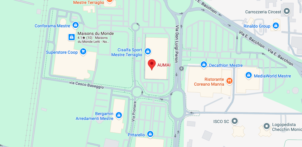 Posizione del negozio Aumai a Mestre su Google Maps
